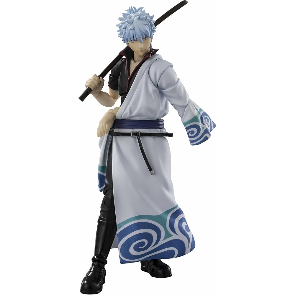 TAMASHII NATIONS S.H.Figuarts Gintama Саката Гинтоки, примерно 145 мм, окрашенная экшн-фигурка из ПВХ и АБС