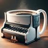 Durable Musical Instrument Coffee Mug Resin Coffee Cup  for Desktop Ornament