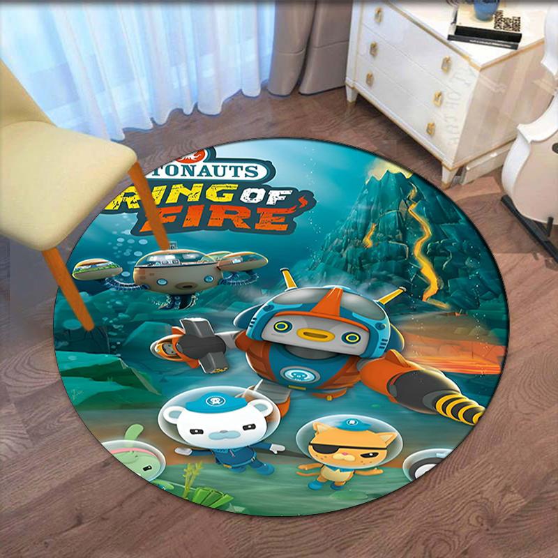 Octonauts Printed Round Rug Carpet Chair Rug Area Rug Entryway Doormats,for Office Chair Living Room Bedroom Kitchen Room.
