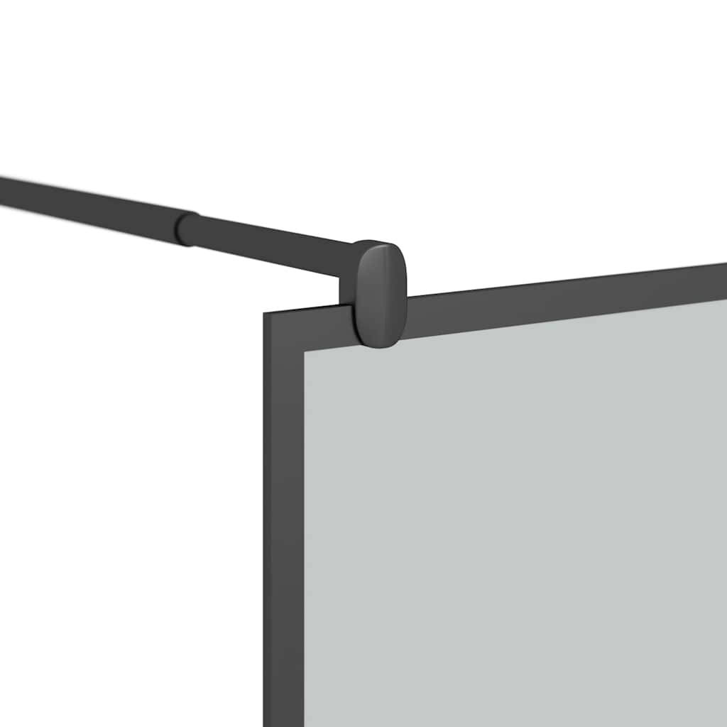 Walk In Shower Screen for Shower Enclosure 100 X 195 Cm Dark Tempered Glass In Black