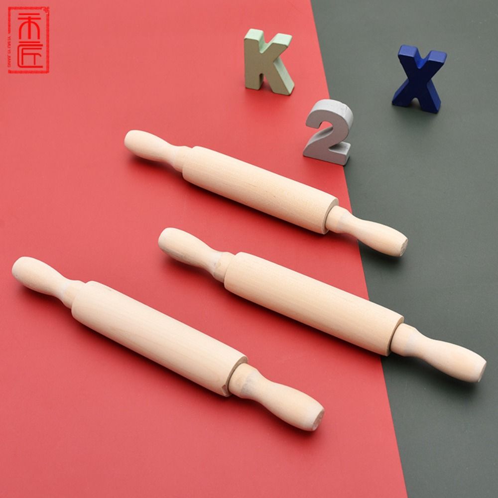 Wood Wooden Rolling Pins Mini Dough Roller Pin Portable Rolling Pin Toy Kitchen Prop