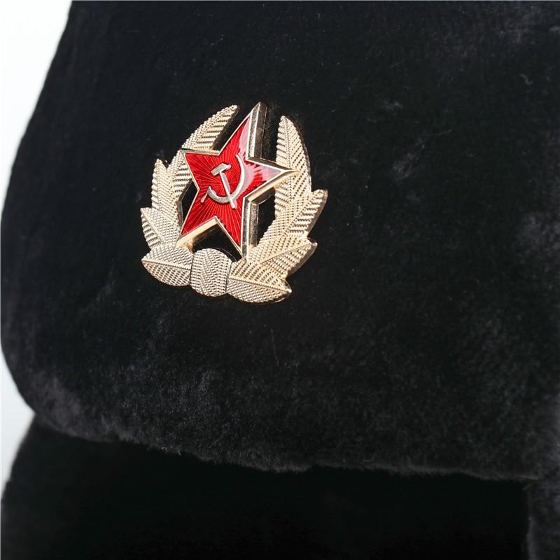 Winter Warme Fleece gefütterte Militärstil Klappenmütze Herren Damen Outdoor Radfahren Kälteschutz