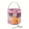 Portable Crochet Tools Storage Bag - Short Wool Yarn Handbag with Thread Hole