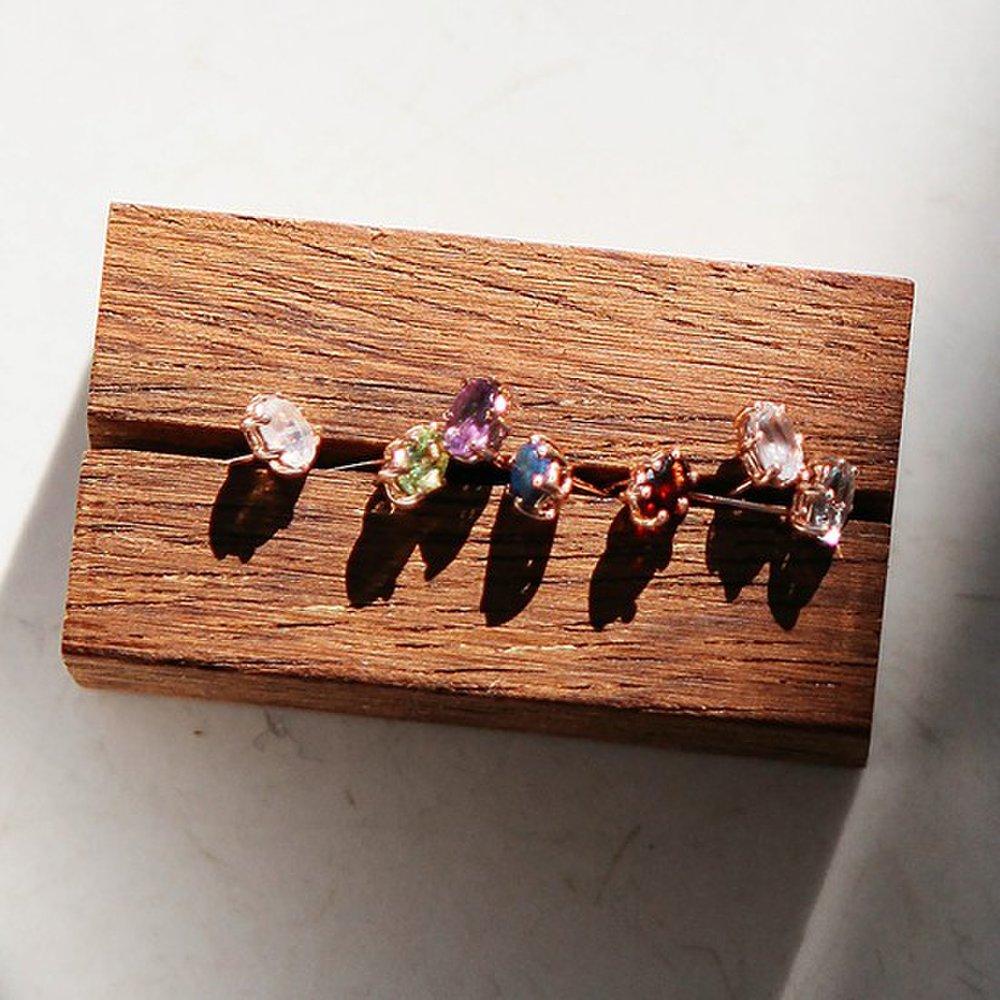 J.Lauren 01M01811 November Birthstone Topaz Silver Earrings