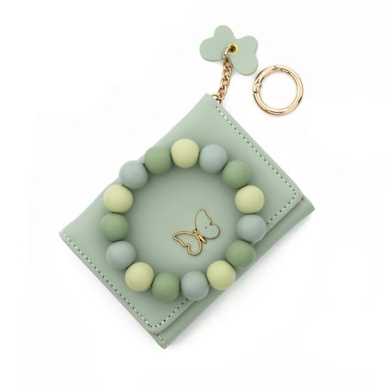 Women's Wristlet Wallet Boho Style Beaded Wristlet Card Holder with Butterfly