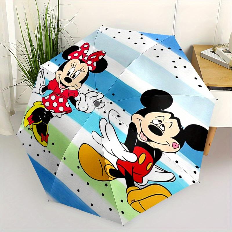 

Mickey Mouse,Minnie Mouse Themed Automatic Opening and Closing Folding Umbrella, Reinforced 8 Ribs, Compact Travel Design, Fashionable Foldi