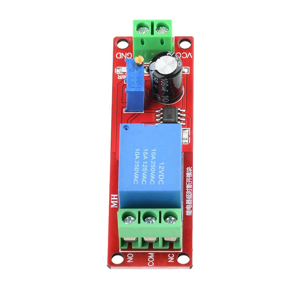 DC 12V NE555 Timer Switch Adjustable Disconnect Module Time Delayed Conduction Relay Module Delayed Disconnection 0~10S