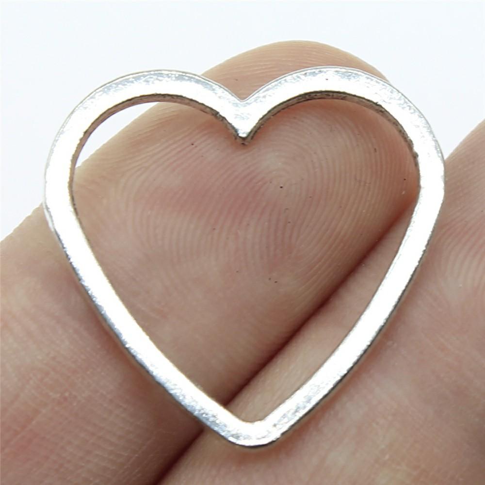 10pcs Hollow Hearts Connector For Jewelry Making Hollow Hearts Charms DIY Handmade Tibetan Finding Jewelry