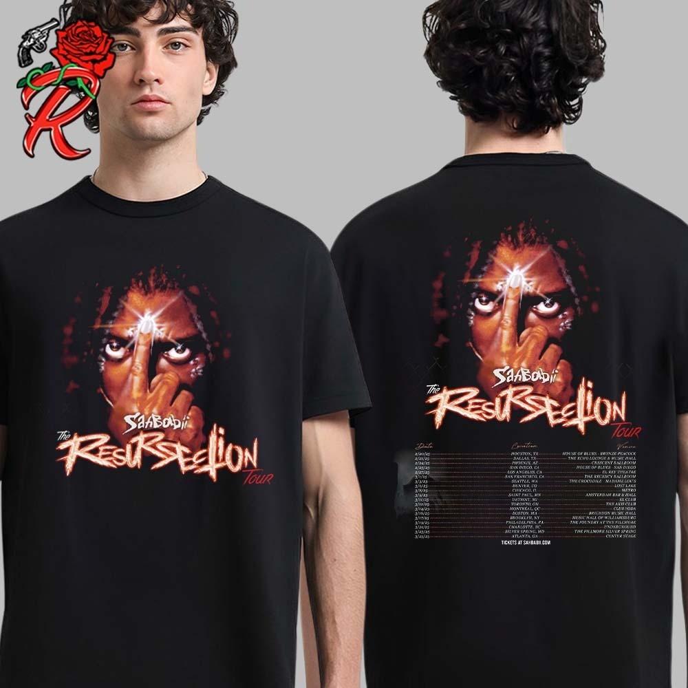 SahBabii The Resurrection Tour 2025 Schedule Tour Dates Two Sides Unisex T-Shirt Unisex T-Shirt S