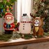 Christmas Ornament Santa Claus Deer Snowman Design LED Light Craft Figure Living Room Desktop Decoration
