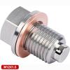M12 M14 Oil Drain Plug Stainless Steel Crush Washer Gasket Reusable Oil Pan Bolt