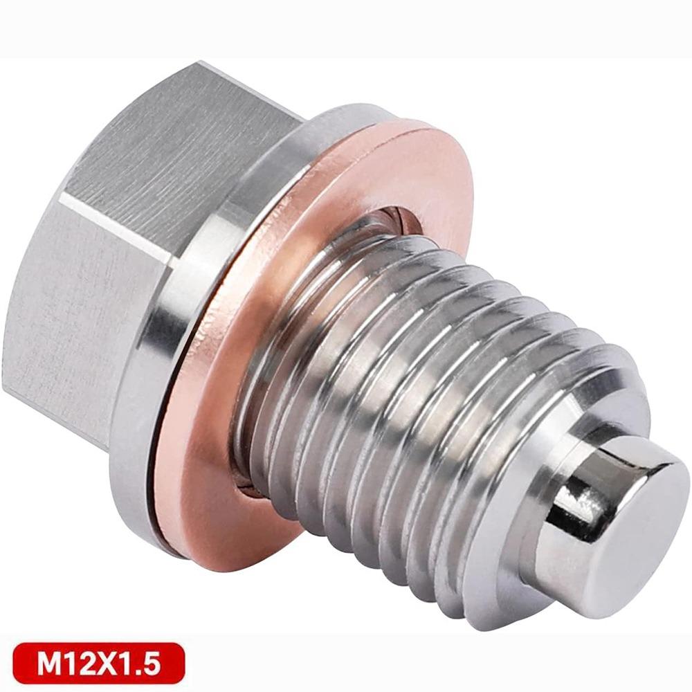M12 M14 Oil Drain Plug Stainless Steel Crush Washer Gasket Reusable Oil Pan Bolt