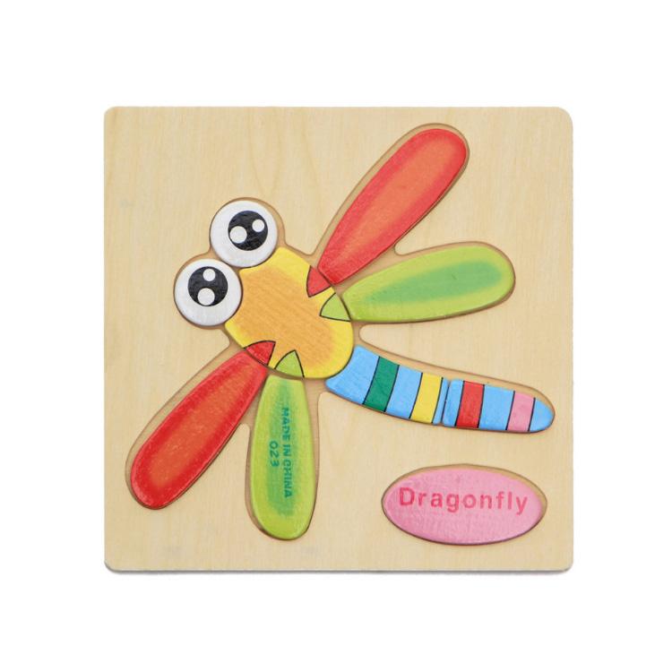 Cartoon Animal Fruit Car Pattern Wooden 3D Puzzle Baby Intelligence Early Learning Educational Toy Cute Wood Puzzle For Kids