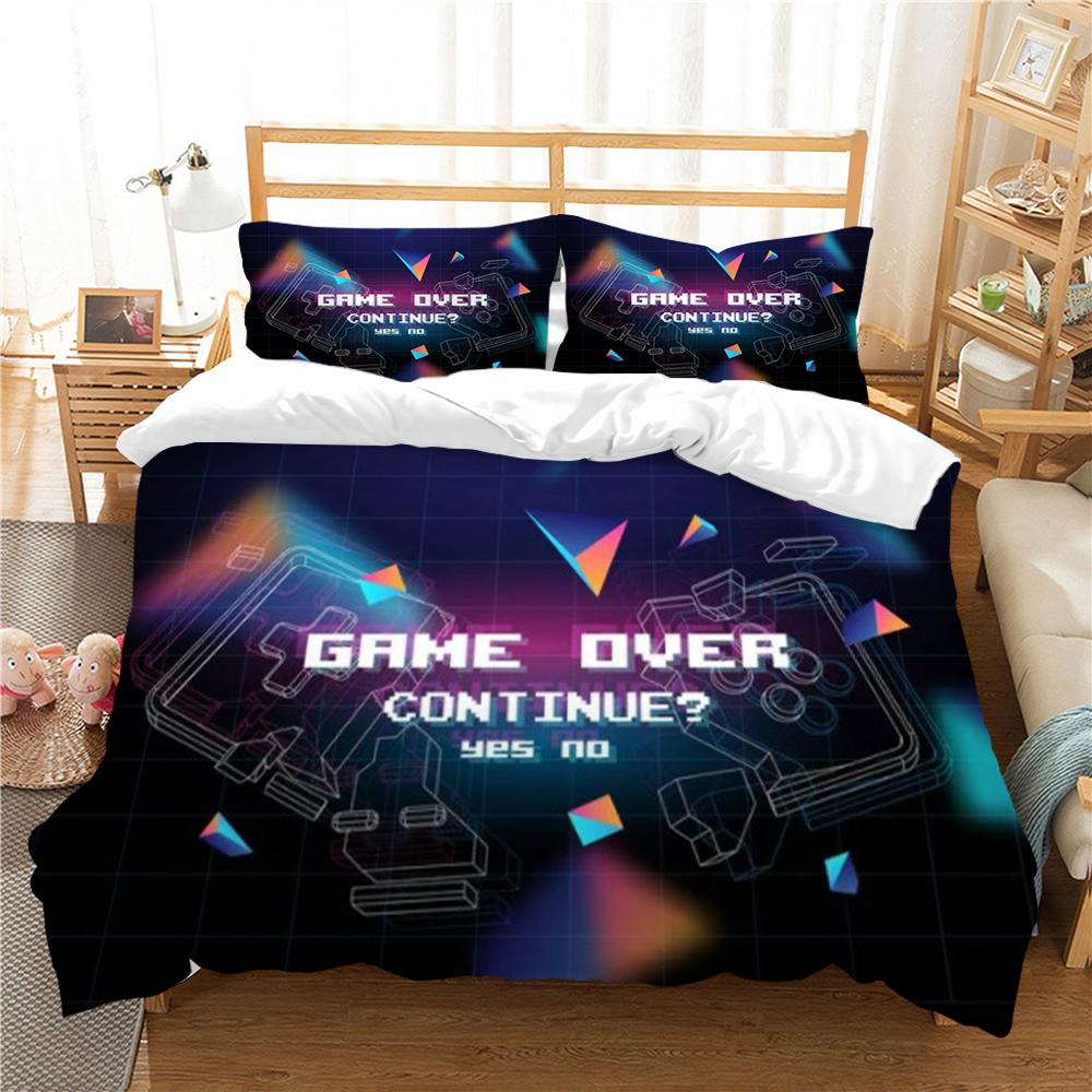 Home Textiles Bed Set 3D Gamepad Print Pillowcase Comfortable Comforter Duvet Covers Microfiber