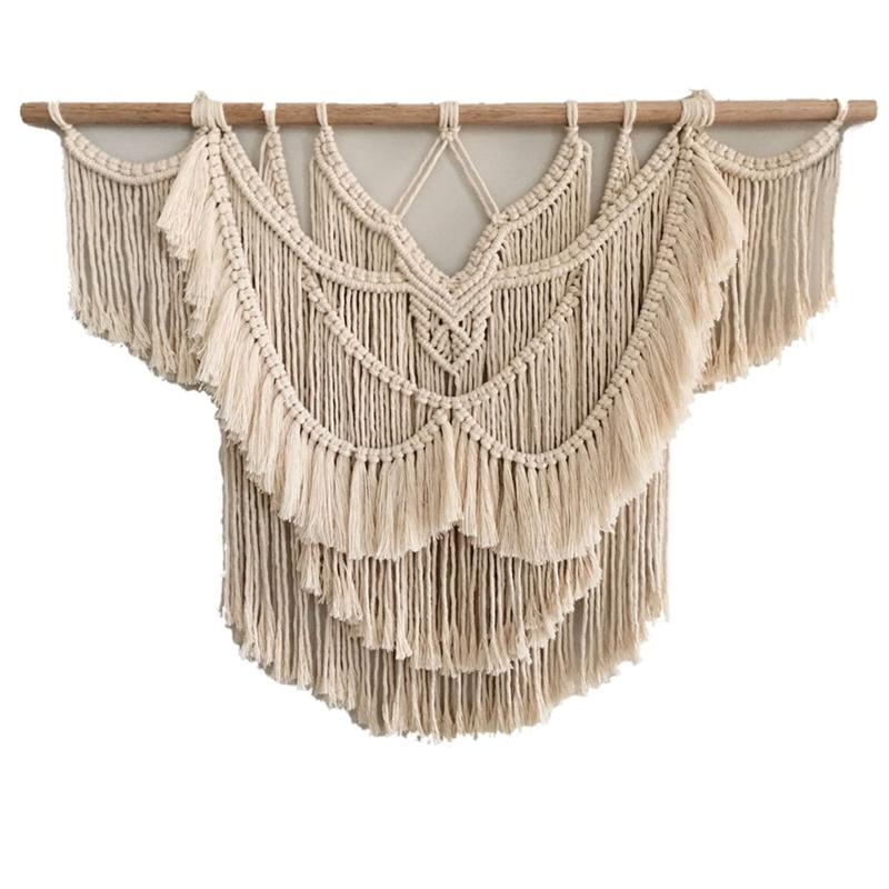 70*70 cm Large Large Macrame Wall Mural Hanging Geometric Art Czech Wall Decoration Czech Bedroom Chic Bedroom Handicrafts Fabric Gobelin | Decorative