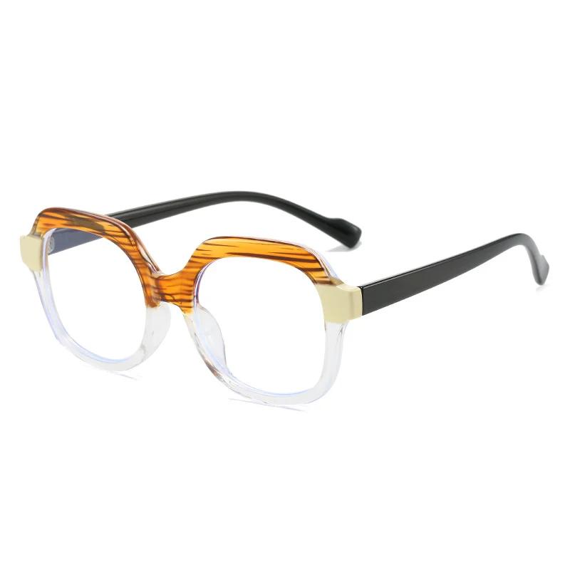 

SHAUNA Ретро анти-синий свет женские квадратные двойные цветные очки в оправе модные леопардовые мужские оптические TR оправы для очков