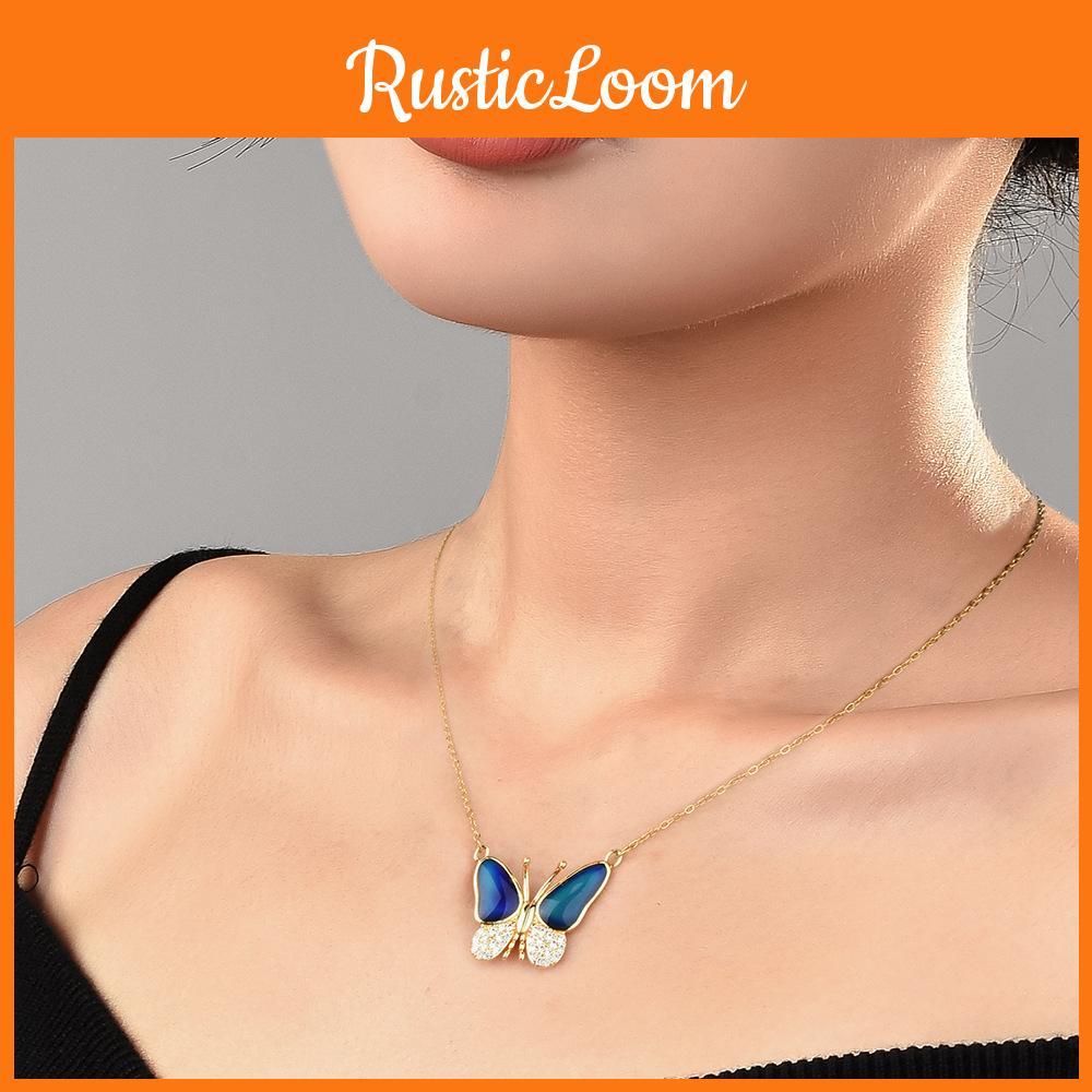 Modern Butterfly Magnetic Necklace With Customizable Color And Length Women For