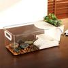 Heim-Schildkrötentank mit Sonnenplattform, große Kapazität, Reptilien-Aquarium, transparentes Desktop-Terrarium, ökologische Landschaftsgestaltung