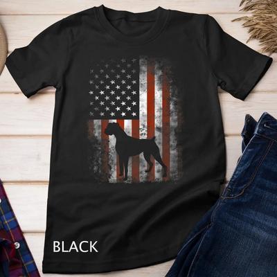 Boxer American Flag T Shirt USA 4th Of July Dog S