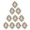 Craft Flat Back Buttons 25mm Rhinestone Crystal Sewing Accessory Set for Fabric Clothing Decorations