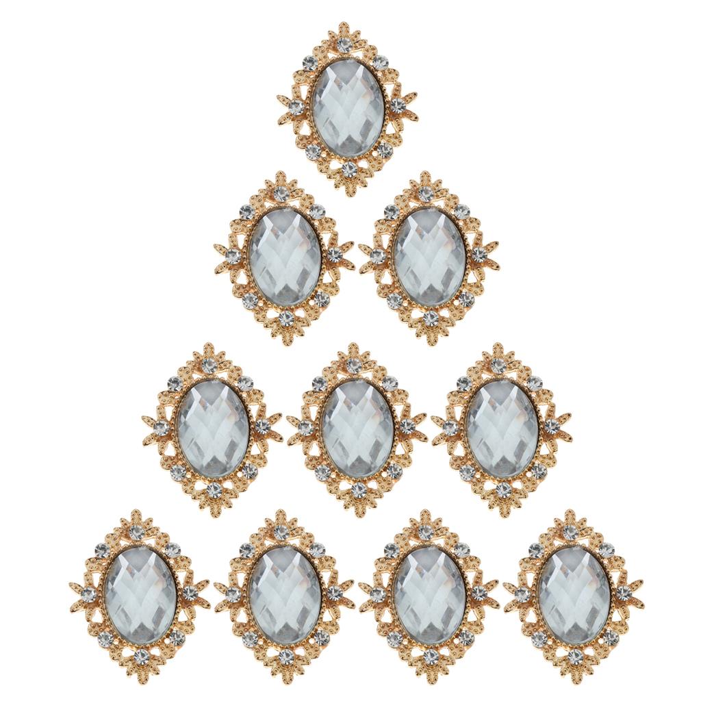 Craft Flat Back Buttons 25mm Rhinestone Crystal Sewing Accessory Set for Fabric Clothing Decorations