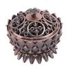 Retro Lotus Incense Holder Burner Charcoal Burning Bowl Vintage Tibetan Copper Buddha Sandalwood Censer Home Office Indoor Decor