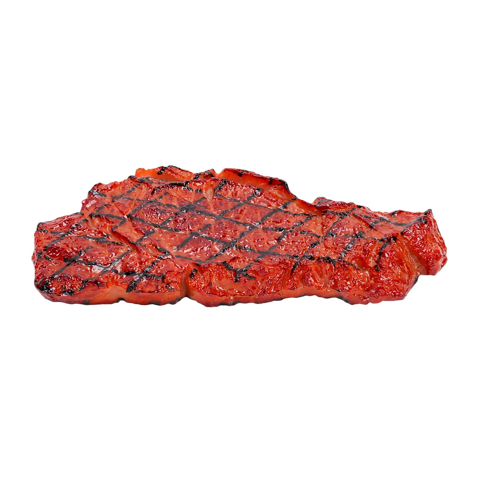 1:1 Faux Steak PVC Texture Réaliste Modèle Viande Bœuf Rôti Aliment Simulé Décoration Grilled Steak red