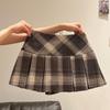 Women's Retro Plaid Pleated Skirt - College Style Mini for Autumn/Winter