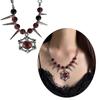Gothic Devil Eye Chokers Necklace Vintage Hip Hop Jewelry With Mystical Runes Details For Alternative Fashion Enthusiasts