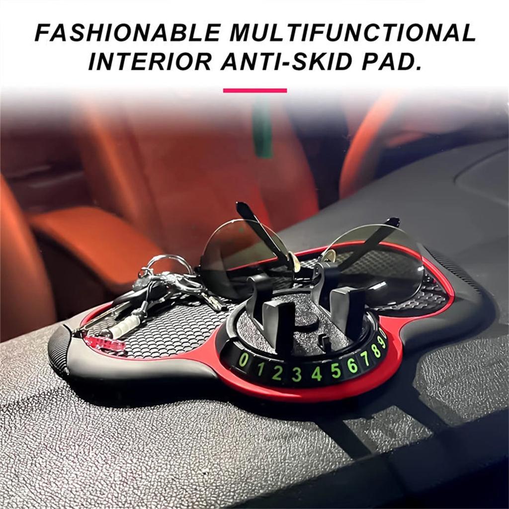 Multifunktionale Auto-Anti-Rutsch-Matte mit Auto-Handyhalter und extra großer Unterlage für Handys, Schlüssel, Gadgets