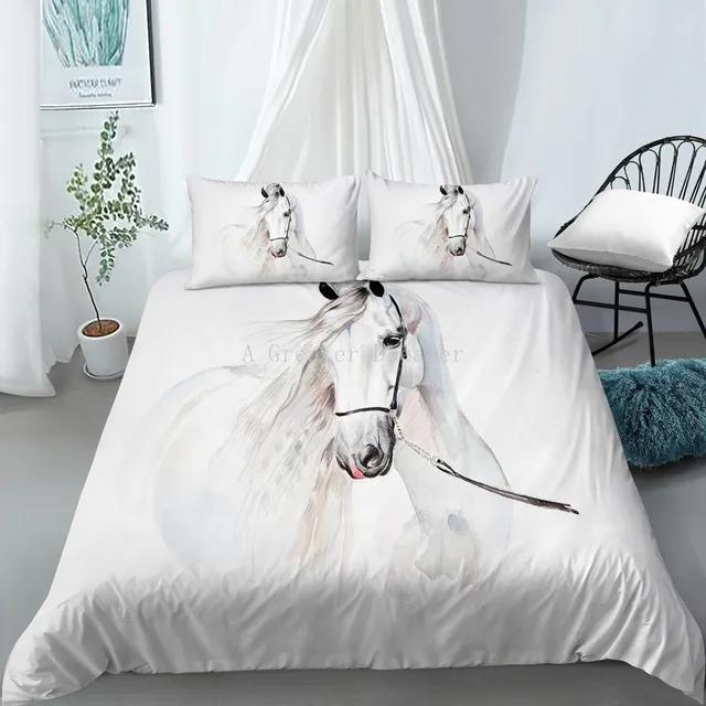 Horses Printed bedding Set Twin Full Queen King Duvet cover Comforter cover set Soft Quilt Pillowcase Animals Bed Linen for gift
