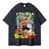 584. Summer Y2k 2026 Oversized Dragon Ball Broly Anime T-shirt Man Women Vintage Washed Short Sleeve Tee Streetwear Loose Casual Tops