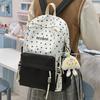 Color Contrast Backpack Women's Star Backpack Student Schoolbag