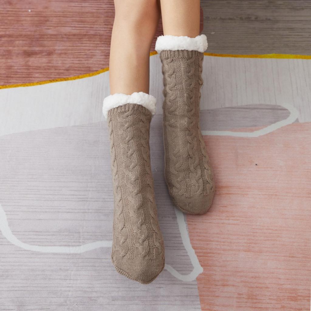 Floor Socks, Home Socks, Sleep Socks, Christmas Socks, Socks, Breathable, Warm Socks, Women's, Plush Mid Tube Socks