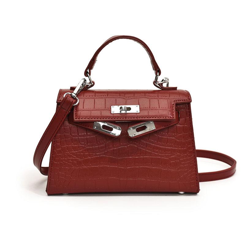 New High-end Bag, Crocodile Pattern Lock, Portable Shoulder Messenger Trendy Women's Bag