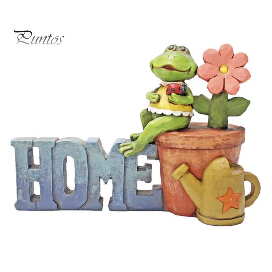 

Мультяшный туман статуэтка настольный знак смола письмо добро пожаловать домой лягушка статуя скульптура для внутреннего и наружного сада настольное украшение орнамент B