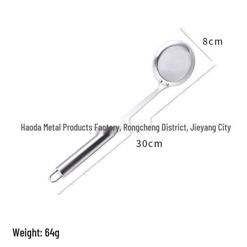 304 Stainless Steel Kitchen Grease Skimmer & Juice Filter Mesh Strainer - 80 Mesh Soy Milk & Oil Separator
