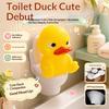 Cute Cartoon Yellow Duck Toilet Shaped No Drill Adhesive For Bathroom Bedroom Kids Decor