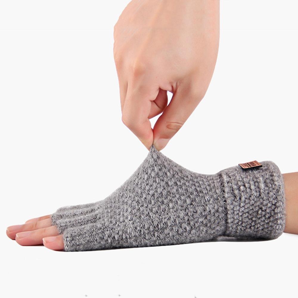Winter Fingerless Gloves For Women Men Thick Elastic Knitted Alpaca Wool Warm Half Finger Mittens Outdoor Driving Gloves Unisex