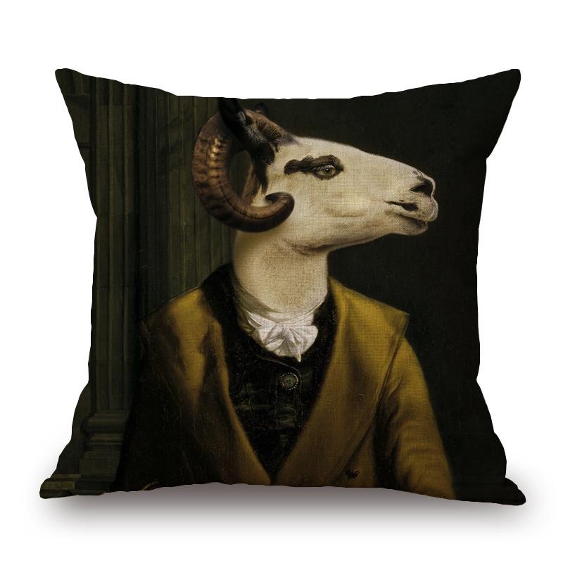 Sheep Dog Cosplay Throw Pillow Case Home Decor Animals Posters Painting Cushion Cover Xcm
