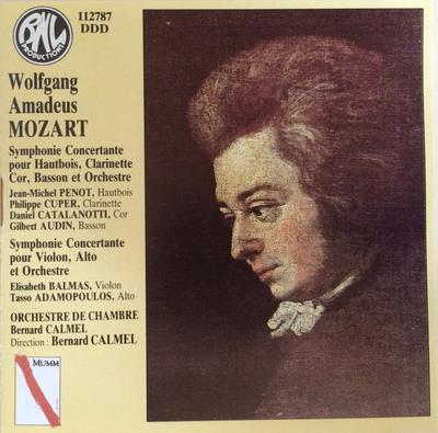 CD WOLFGANG AMADEUS MOZART - JEAN-MICH - Symphonie Concertante Pour Hautbois BNL112787 BNL Productions 1990 France Classical Used