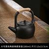 Rope Handle Ceramic Teapot Retro Style Gongfu Teapot Natural Jute Rope & Pottery No-Scald Design Daily Brewing Companion