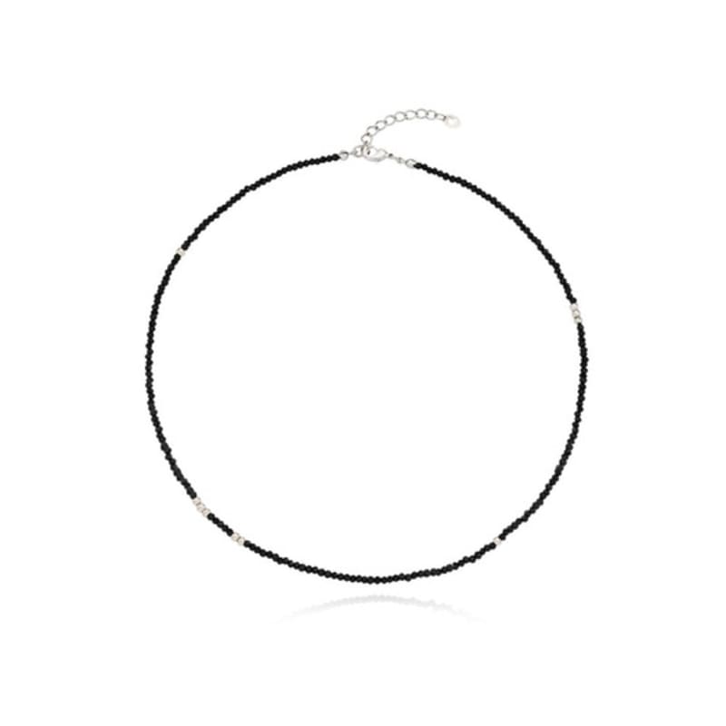 

Tirr Lirr Beaded Black Glass Ball Necklace TNVBRW00007M single type