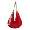 New Large Capacity Crochet Tote Bag Embroidered Strap Lightweight Hollow Woven Bag Flower Knitting Handbag Female
