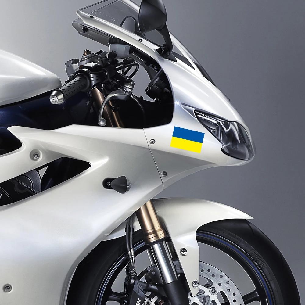 4pcs/ Ukraine Flag Heart Shaped Car Stickers Auto Motorcycle PVC Sticker Waterproof Styling Decal Car Exterior Accessories