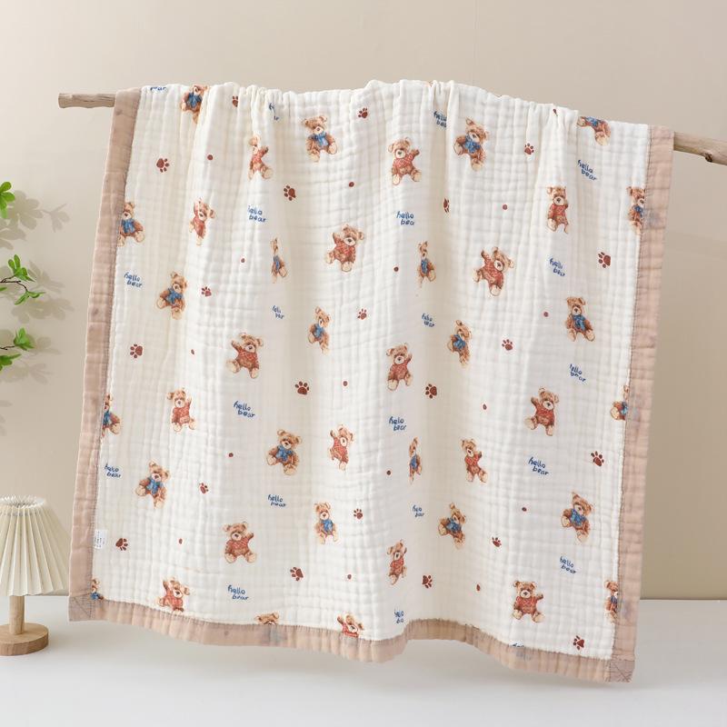 Soft Cartoon Baby Bath Towel: Pure Cotton, Skin-Friendly, All-Season, Universal Fit
