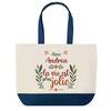 Shopping Bag - PLANETEE - Andréa Life Is Prettier - Blue Background - Cotton 40x45 Cm - Large Size