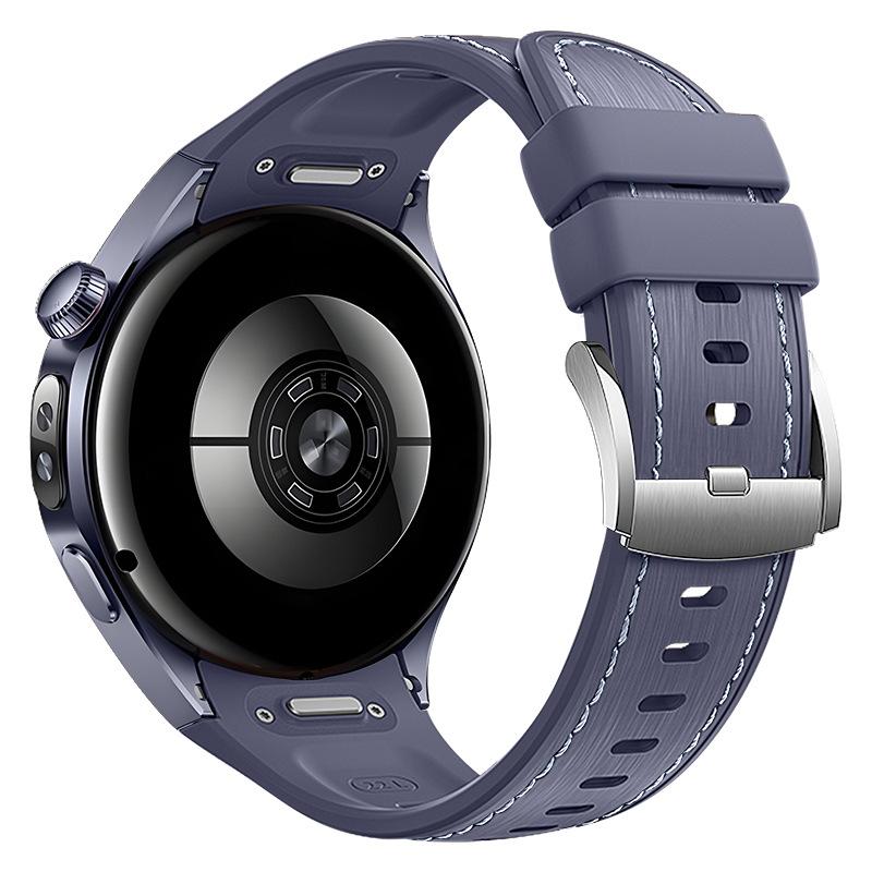 Bracelet composite cuir et silicone pour Huawei Watch 5 46mm