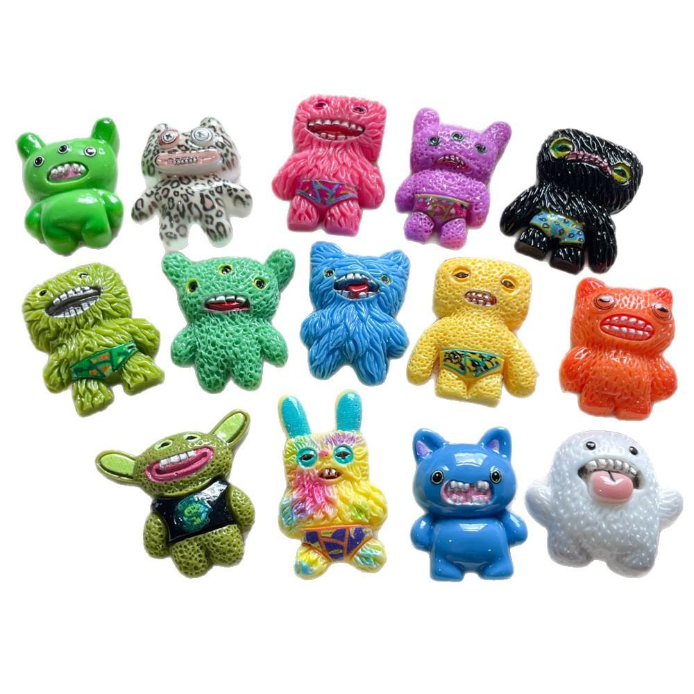 Sprout Monster Cute Cartoon Resin Figurines 14Pcs Miniature Garden Decor Plant Potted Accessories Creative Desk Toy Kids Gift