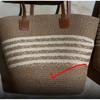 Fashion striped straw bag summer new large-capacity retro literary and artistic fan woven shoulder handbag